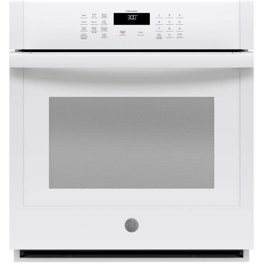 27" 4.3 cu. ft. Single Wall Oven (JKS3000DNWW) with Self Cleaning + Wifi Connection, White