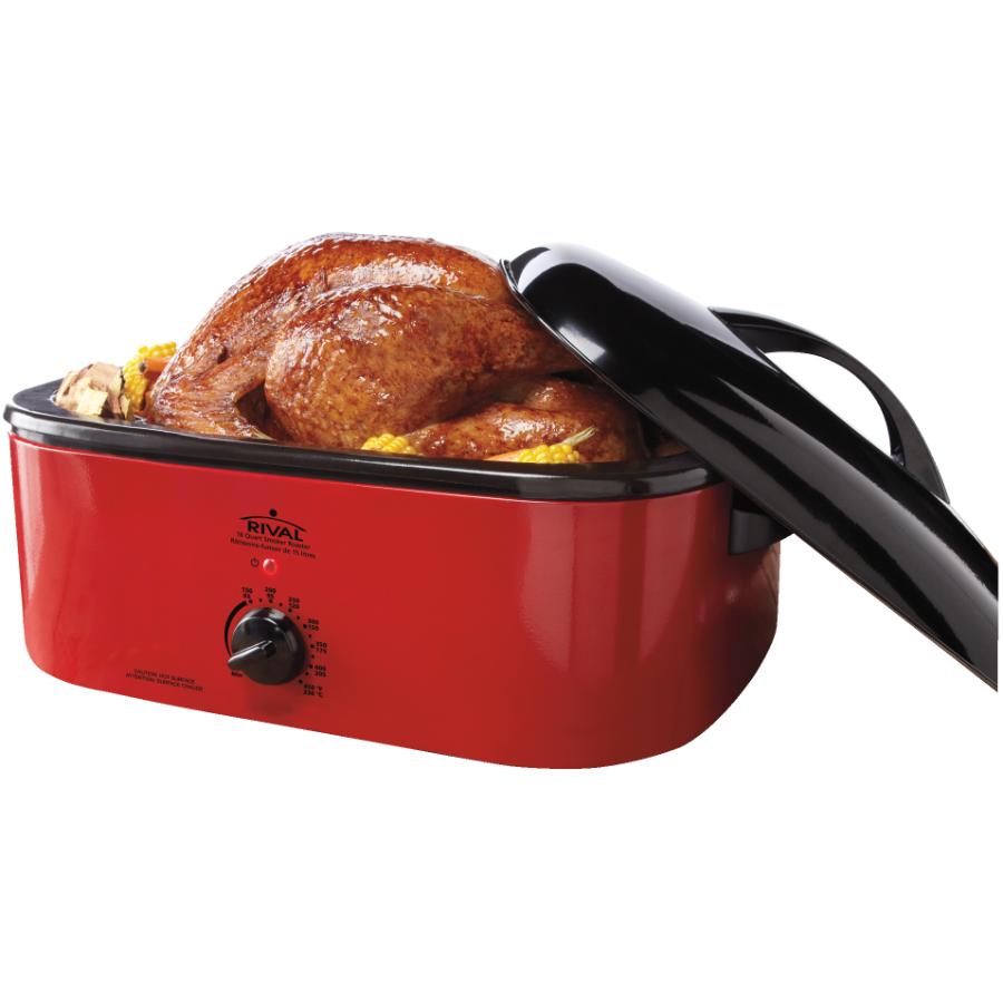 Rival 1450 Watt Red 16 Quart Roaster And Outdoor Smoker Home