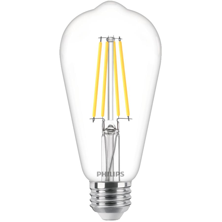 PHILIPS 8W ST19 Medium Base Soft White Warm Glow LED Light Bulbs