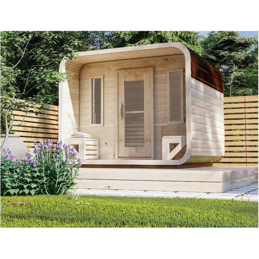 SAWMILL STRUCTURES BoxSauna™ Outdoor Electric Sauna with 1