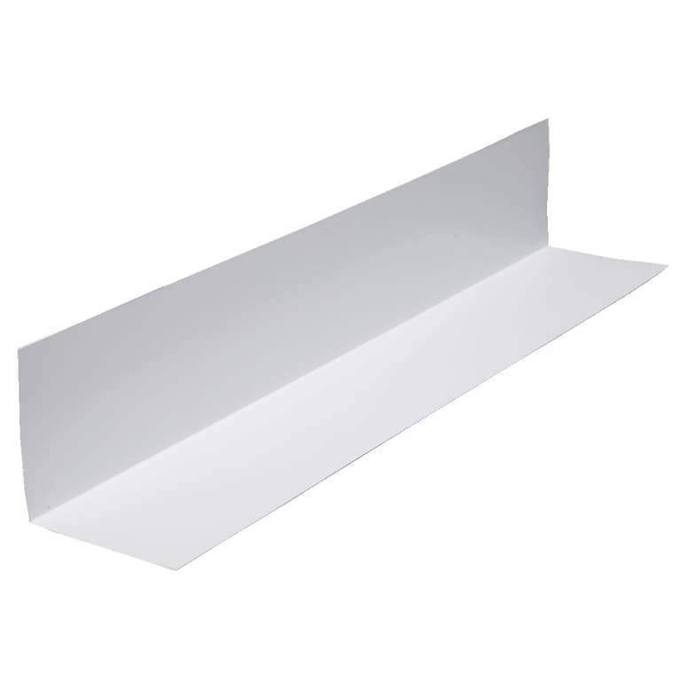KAYCAN 2" x 10' White Semi Gloss Aluminum Angle Flashing Home