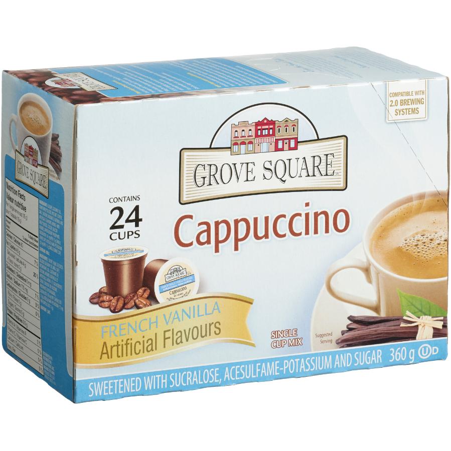 GROVE SQUARE Single Serve French Vanilla Cappuccino Mix Home