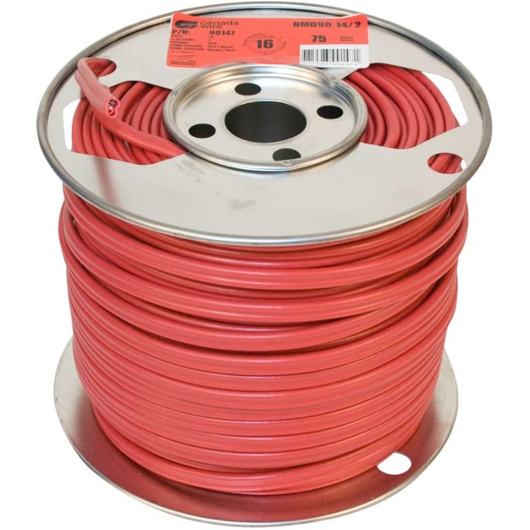 Canada Wire 75M Black/Red 14/2 NMD90 Copper Wire Home Hardware