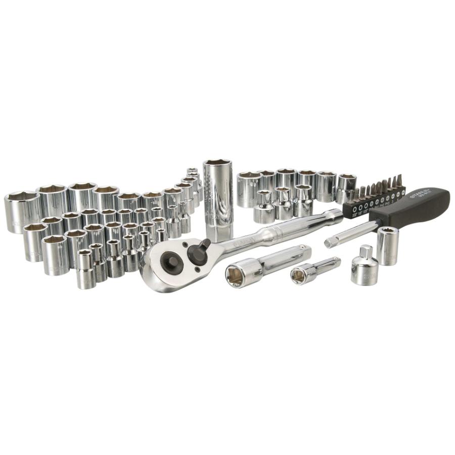 Stanley - みけこ Stanley 1/4 in. & 3/8 in. Drive Black Chrome Laser Etched