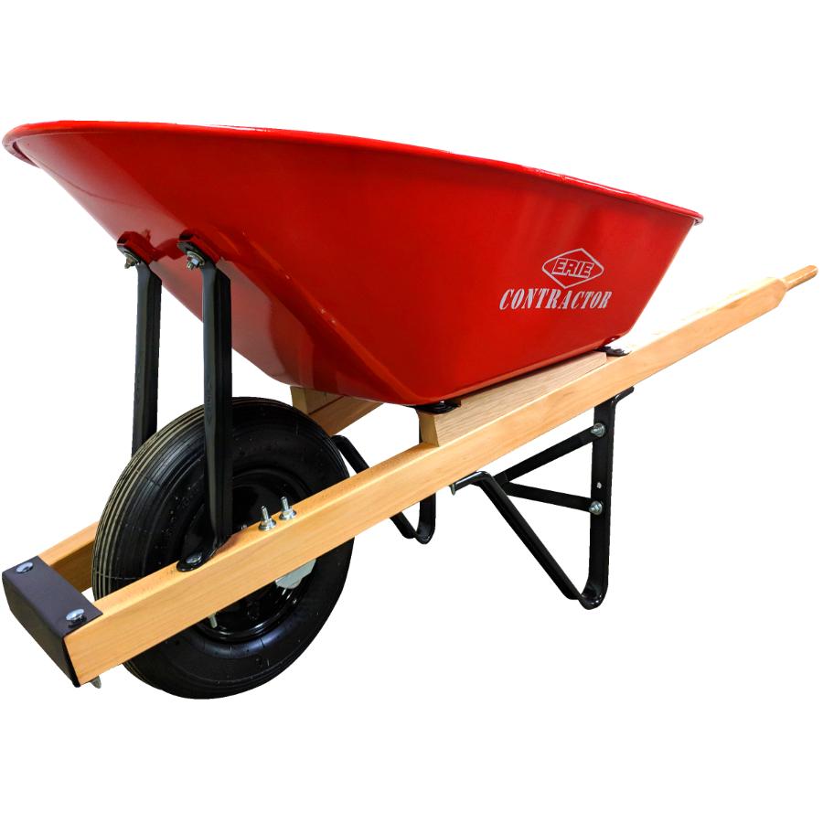 Erie E-1038 Contractor Wheelbarrow, Cu-ft Volume,