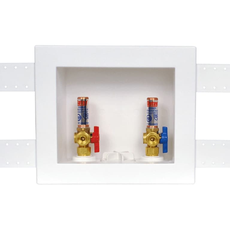 OATEY Washing Machine Outlet Box with Hammer Arrestors and Push Connect