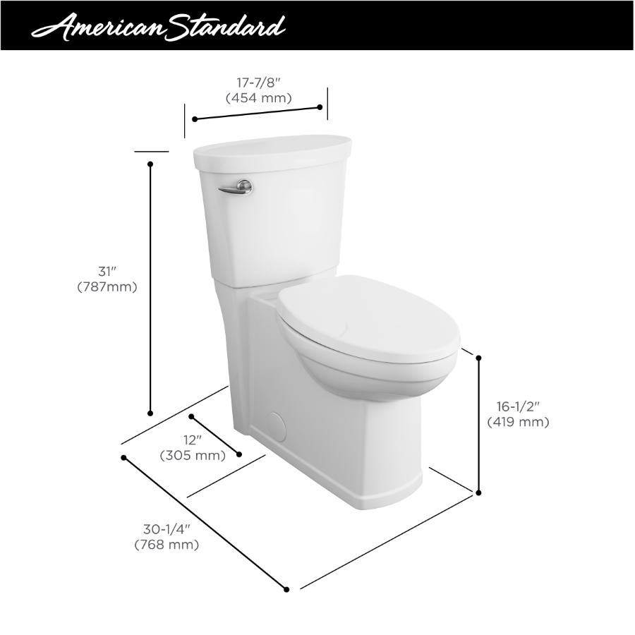 AMERICAN STANDARD 4.8 L Decor High Efficiency Elongated Toilet