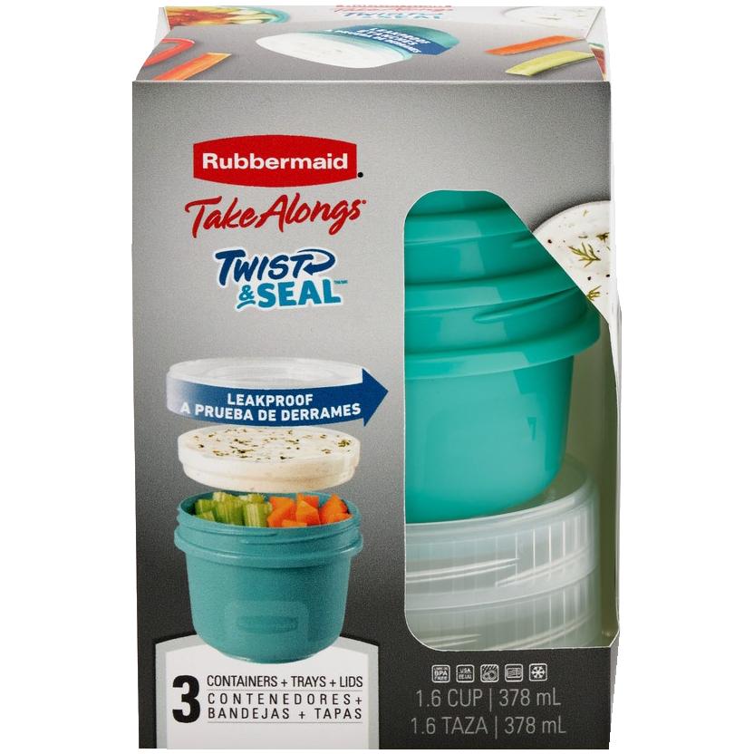 RUBBERMAID TakeAlongs Twist & Seal Round Food Containers | Home