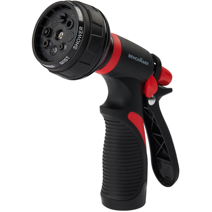 BENCHMARK Easy-Grip 8 Pattern Rear-Trigger Garden Nozzle | Home