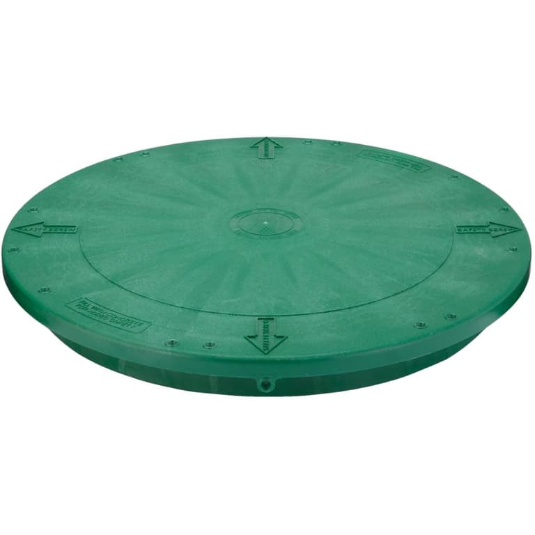 Couvercle de rallonge vert plat pour adaptateur de fosse septique de 24 po TUFTITE Home
