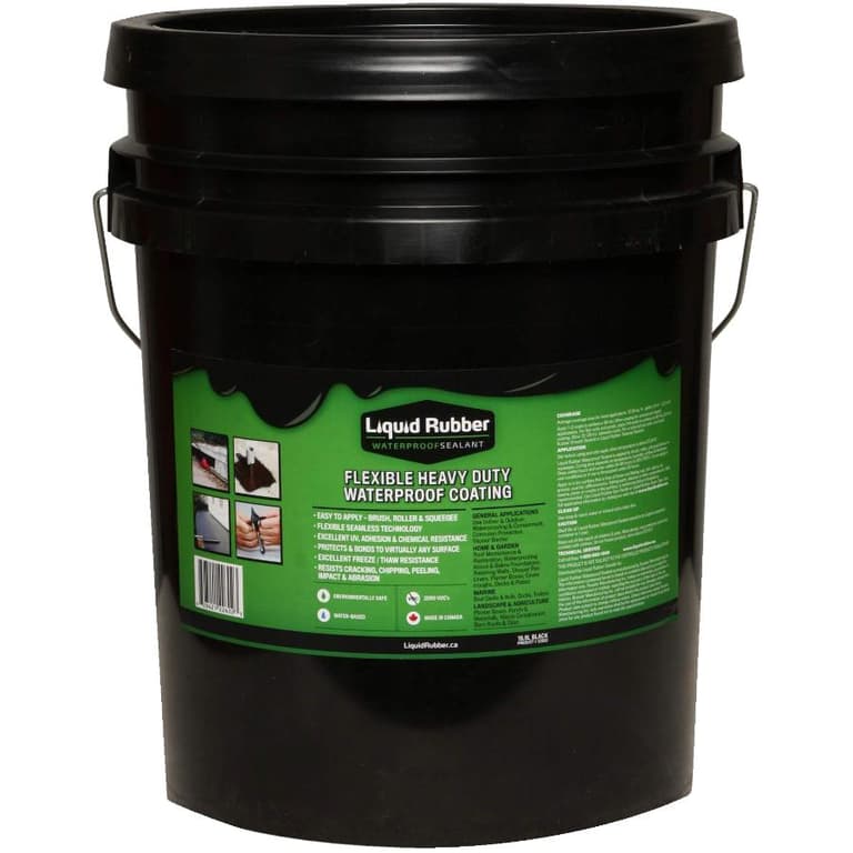 Scellant caoutchouc liquide noir, 18,9 L LIQUID RUBBER Home Hardware