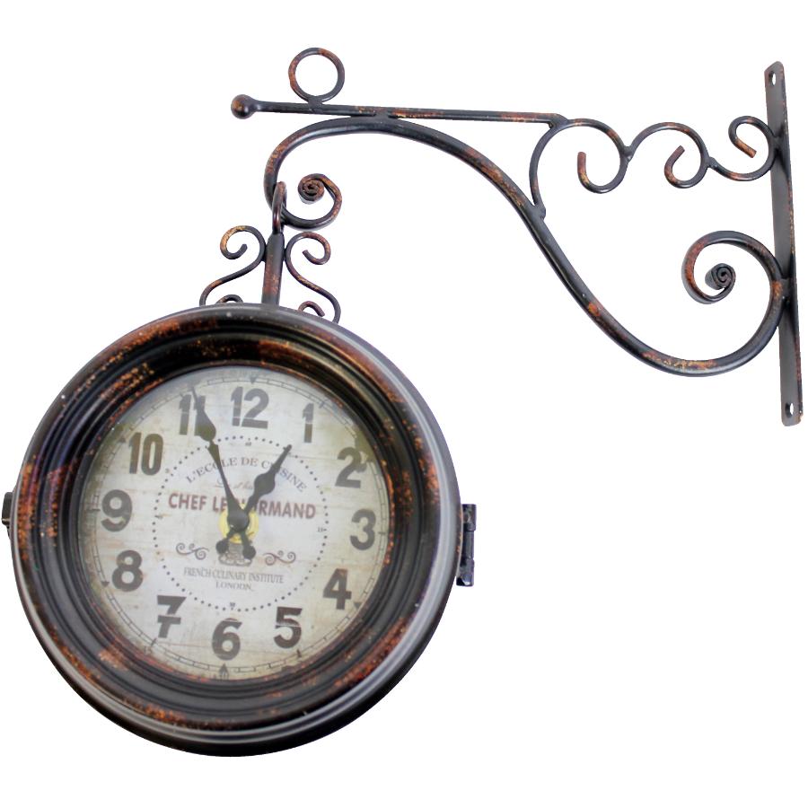 Horloge Murale Altuna Exeter - Avec Thermomètre Et Hygromètre - 38,5cm - Noir - Pile AA