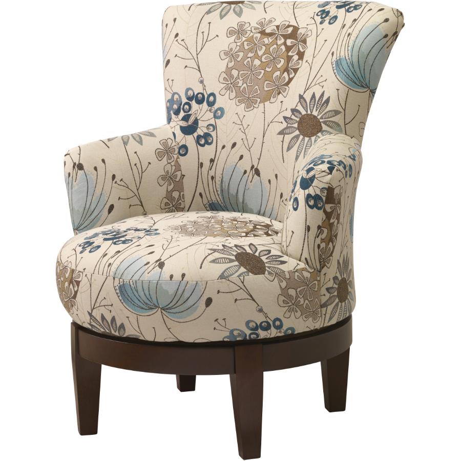 Fiona Mid-Century Modern Fabric Swivel Armchair – EMFURN