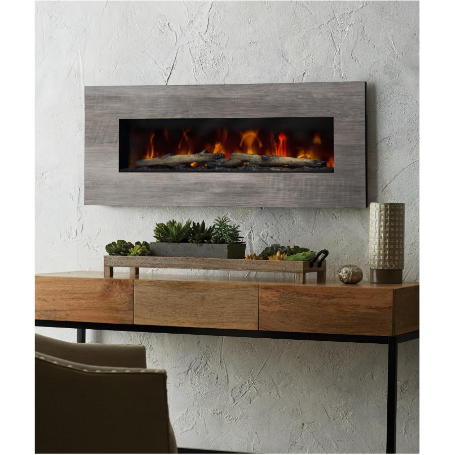 Muskoka 48 Inch Curved Wall Mount Electric Fireplace 310-48C-10