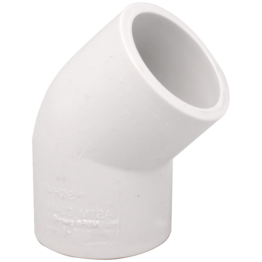 Schedule 40 11/4" Slip x Slip PVC 45 Degree Elbow Home Hardware