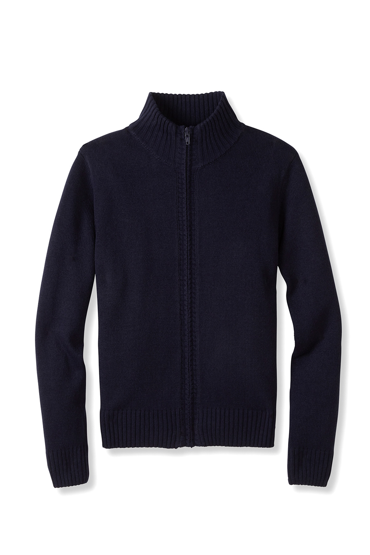 Mock Neck Zip Front Sweater - French Toast