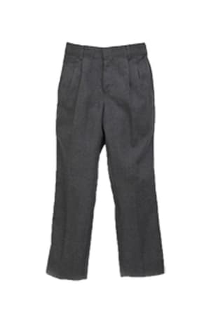 front view of  Flannel Pleated Adjustable Waist Pant - FINAL SALE