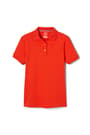 front view of  Girls Short Sleeve Interlock Polo - FINAL SALE - 1 of 2