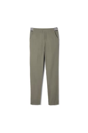 front view of  Contrast Elastic Waist Pull-On Pant