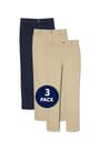 Girls&#39; pull-on pants. 3 pack of  3-Pack Girls' Pull-On Straight Fit Stretch Twill Pant opens large image - 1 of 3