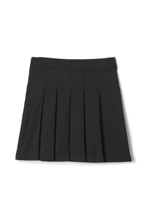 back view of  Pleated Skort with Square Buckle Belt