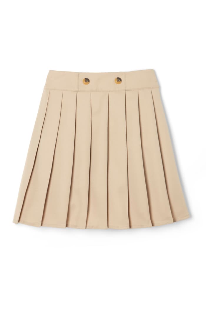 front view of  Front Button Pleated Skort