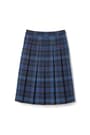 front view of  Below The Knee Plaid Pleated Skirt - FINAL SALE opens large image - 1 of 2