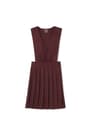 front view of  V-Neck Pleated Jumper - FINAL SALE opens large image - 1 of 2