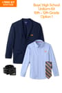 Front view of Boys' High School Uniform Kit 10th-12th Grade Option 1 (One FREE kit w/code) opens large image - 1 of 1