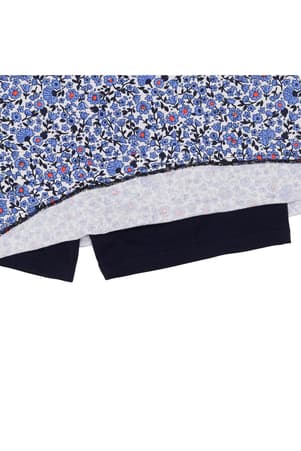 detail view of  Blue Flower Printed Skort
