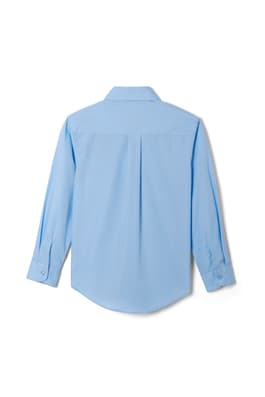 back view of  Long Sleeve Dress Shirt with Expandable Collar