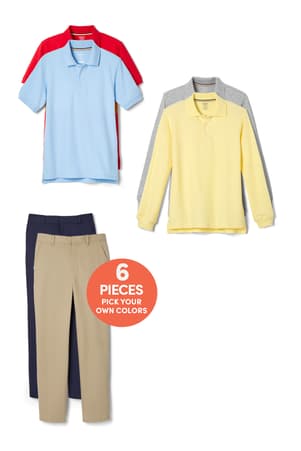 6 Pieces, pick your own colors of  Elementary Boys Bundle