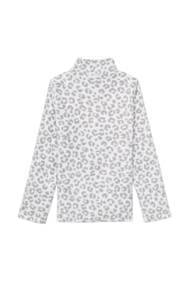 back view of  Leopard Print Microfleece Pullover
