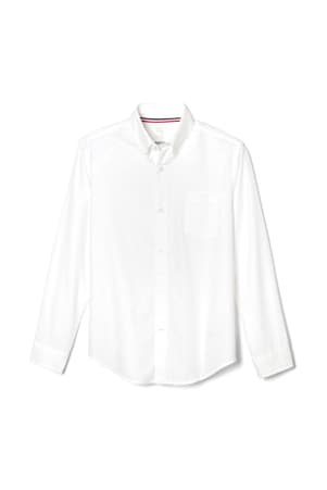 front view of  Adult Long Sleeve Oxford Shirt