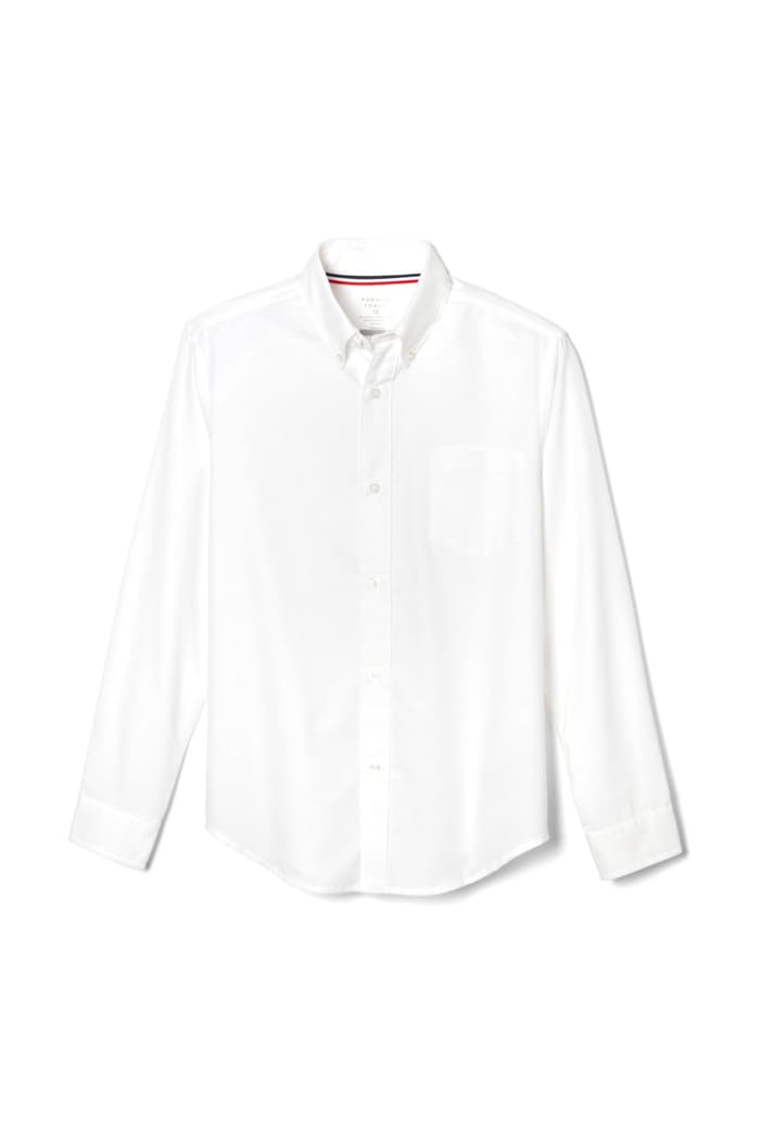front view of  Adult Long Sleeve Oxford Shirt