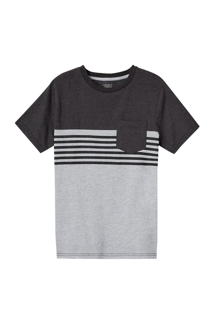 front view of  Colorblock Striped Tee
