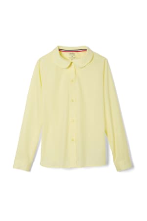 front view of  Long Sleeve Modern Peter Pan Blouse