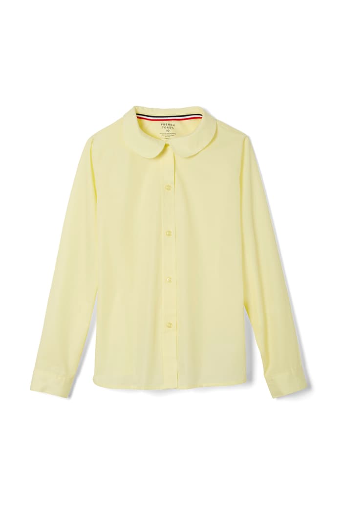 Yellow 16 French Toast Big Girls S/S Peter Pan Fitted Shirt 