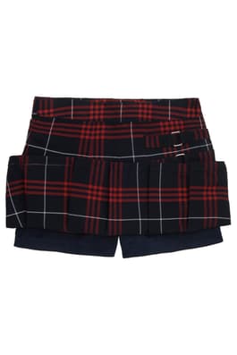  of Plaid Pleated Two-Tab Skort 