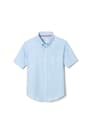front view of  Adult & Husky Short Sleeve Oxford Shirt opens large image - 1 of 2