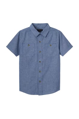 front view of  Short Sleeve Chambray Shirt