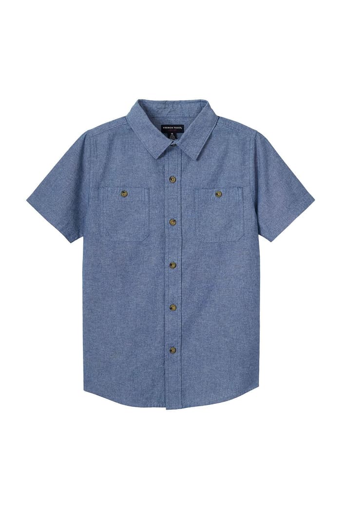 front view of  Short Sleeve Chambray Shirt