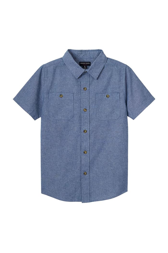 front view of  Short Sleeve Chambray Shirt
