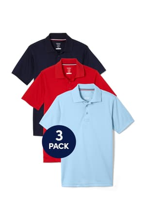 Short sleeve performance polos. 3 pack of  3-Pack Short Sleeve Performance Polo