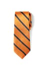 front view of  Orange with Navy Stripes 58" Tie opens large image - 1 of 1