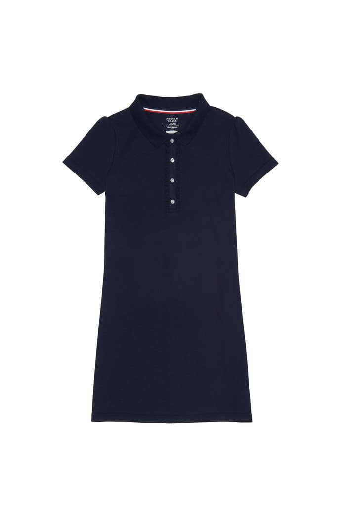 front view of  Ruffle Placket Dress