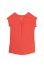 front view of  Girls Short Sleeve Crew Neck Tee Coral 3-Pack opens large image - 3 of 4