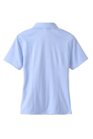  of Short Sleeve Knit Oxford Blouse with Success Academy Logo 