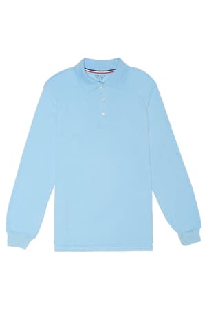 front view of  Long Sleeve Interlock Polo