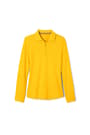 front view of  Long Sleeve Fitted Stretch Pique Polo (Feminine Fit) opens large image - 1 of 2